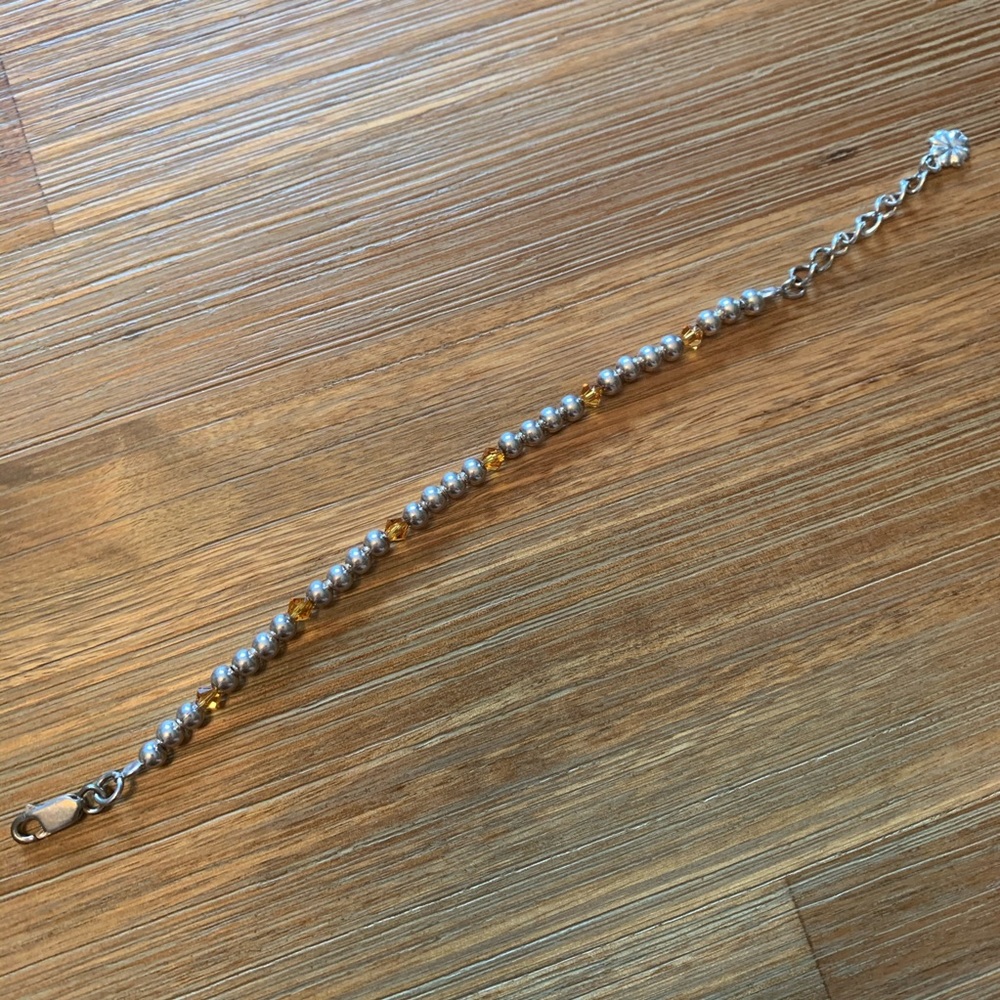 November Birthstone Sterling Silver Bracelet